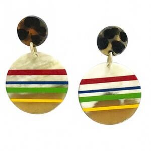 NEW SUNSHINE TIENDA women's crayon ornament earrings in multi